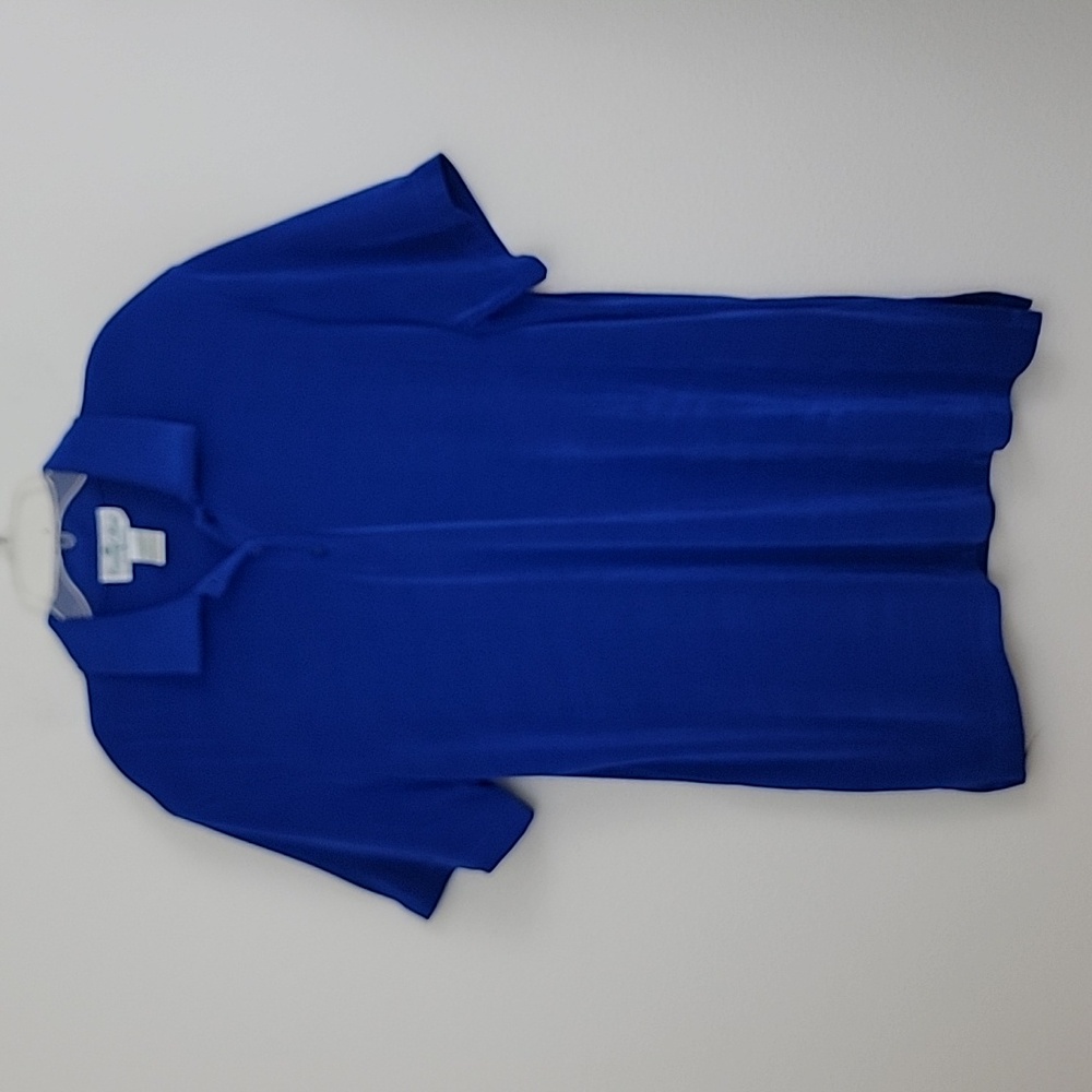 Coconut Row Palm Beach Royal Blue Short Sleeve Women's Polo Shirt L